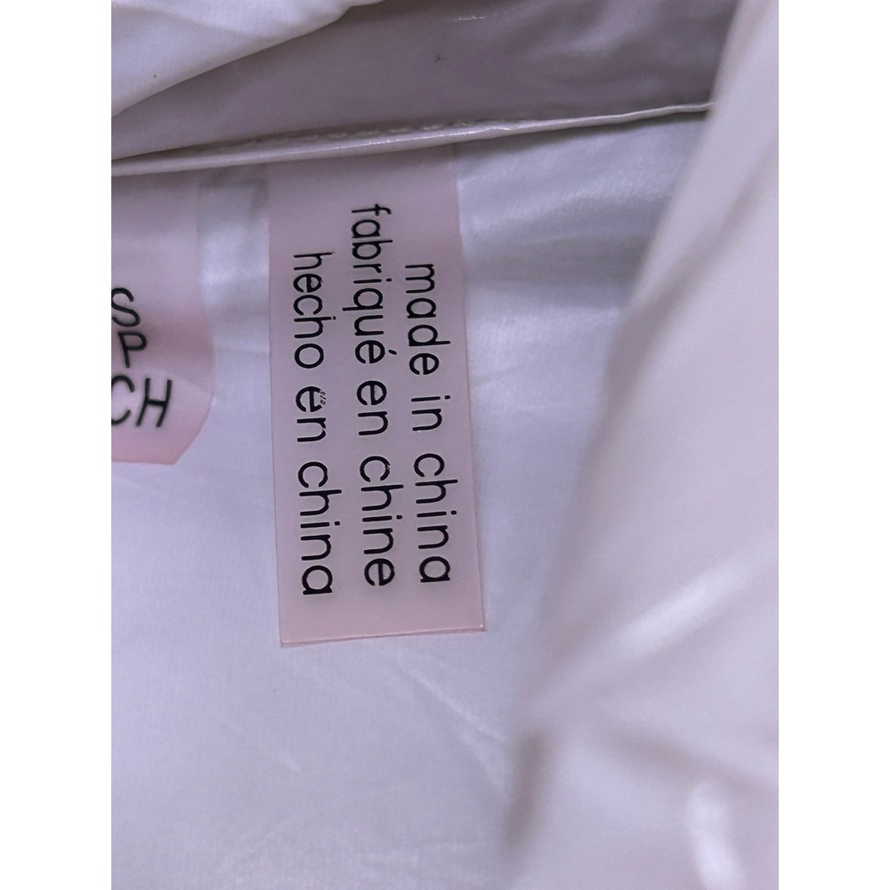 Calvin Klein Puffer Coat High Shine Nylon White Size XS Womens - Picture 9 of 15